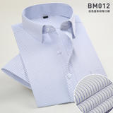 男短袖衬衫蓝条BM012