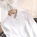 休闲衬衫女长袖白色（YN001）